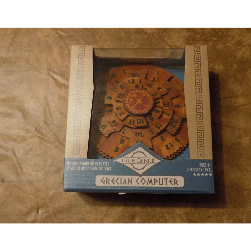 True Genius Grecian Computer Brainteaser Wooden Puzzle 5 Star Difficulty Level